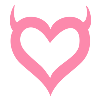 Heart With Horns Decal (Pink)